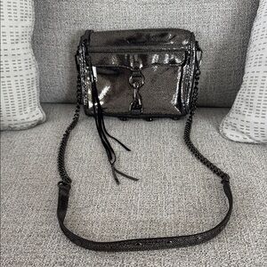 Rebecca Minkoff Shimmering Silver Crossbody Bag